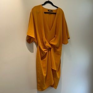 Mustard yellow dress from ASOS. Very flattering!